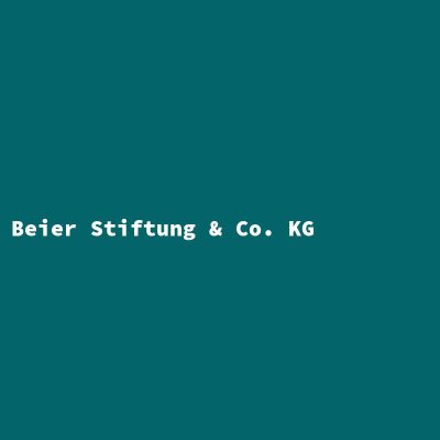 Hersteller: Beier Stiftung &amp; Co. KG