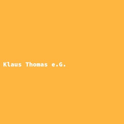 Hersteller: Klaus Thomas e.G.