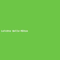 Leichte Wolle-Mütze