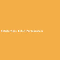 Schmieriges Beton-Portemonnaie